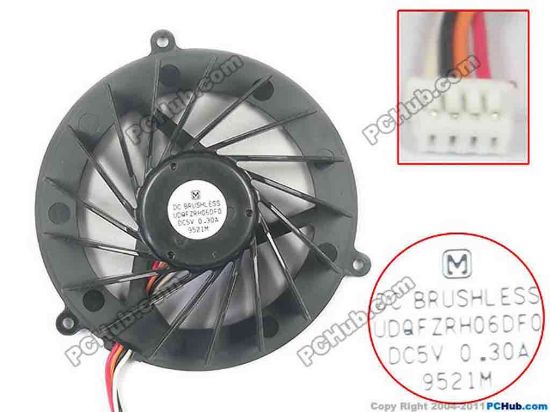 116717 Panasonic UDQFZRH06DF0 Cooling Fan  w35x4x4, 5V 0.30A, Bare fan Panasonic UDQFZRH06DF0 Cooling Fan  