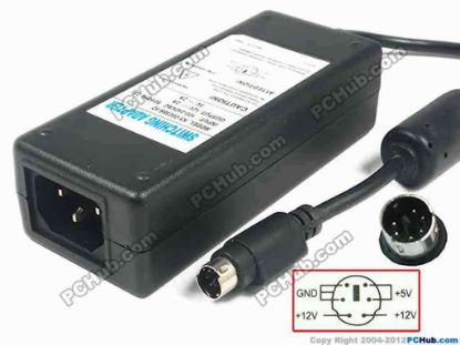 116753 PCH OEM Power AC Adapter 5V-12V 12V 2A, 5V 2A, 6P, P1&2=5V, P3&4=12V, C14, New PCH OEM Power AC Adapter 5V-12V For external hard disk caddy