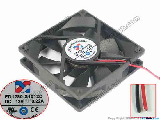 116807 ARX FD1280-S1012D Server - Square Fan sq80x80x20, 2-wire, 12V 0.22A ARX FD1280-S1012D Server - Square Fan 