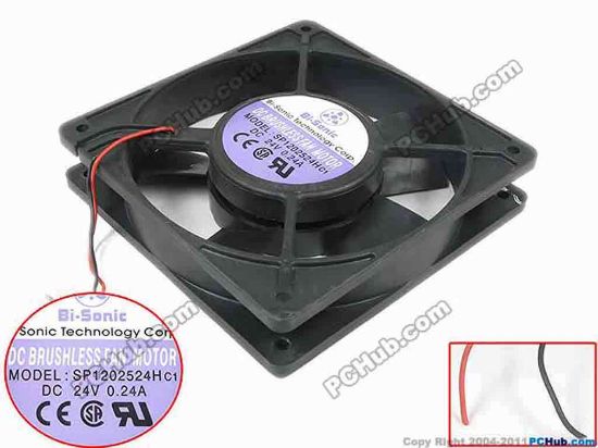 116850 Bi-Sonic SP1202524H Server - Square Fan sq120x120x25, 2-wire, 24V 0.24A Bi-Sonic SP1202524H Server - Square Fan