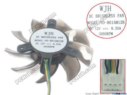116876 ID-Cooling ND-8015M12B Server - Frameless / GPU Fan 12V 0.25A, W70x 4x 4, D75xC42, Trans Grey ID-Cooling ND-8015M12B Server - Frameless / GPU Fan 