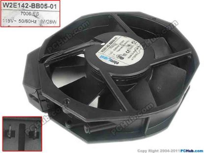 116888 ebm-papst W2E142-BB05-01 Server - Round Fan dia172x150x38, 2-pin, 115V 25W ebm-papst W2E142-BB05-01 Server - Round Fan 