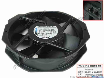 116902 ebm-papst W2E142-BB01-01 Server - Round Fan dia172x150x38, 2-wire, 230V 29W ebm-papst W2E142-BB01-01 Server - Round Fan 