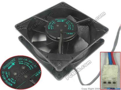 116904 ebm-papst W2G115-AD17-22 Server - Square Fan sq127x127x38, 3-wire, 24V 5.5W ebm-papst W2G115-AD17-22 Server - Square Fan 