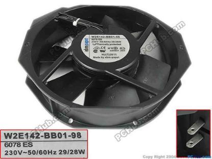116915 ebm-papst W2E142-BB01-98 Server - Round Fan dia172x150x38, 230V 29W ebm-papst W2E142-BB01-98 Server - Round Fan