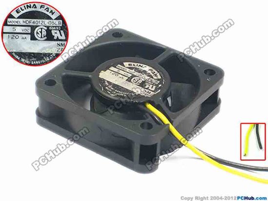 116924 ELINA FAN HDF4012L-05LB Server - Square Fan sq40x40x15, 2-wire, 5V 120mA ELINA FAN HDF4012L-05LB Server - Square Fan 