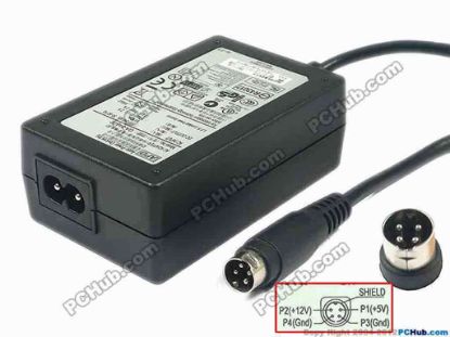 116999 APD / Asian Power Devices DA-34A02 AC Adapter 5V-12V 12V 2A, 5V 2A, 4P, P1=5V, P4=12V, 2-Prong, New APD / Asian Power Devices DA-34A02 AC Adapter 5V-12V 