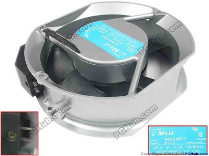 117017 Japan Servo MA60B3 Server - Round Fan dia172x172x50, 200V 0.2A Japan Servo MA60B3 Server - Round Fan