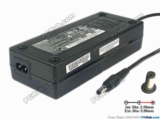 117133 Toshiba Common Item (Toshiba) AC Adapter- Laptop 19V 6.32A, 5.5/2.5mm, 3-Prong Toshiba Common Item (Toshiba) AC Adapter- Laptop 