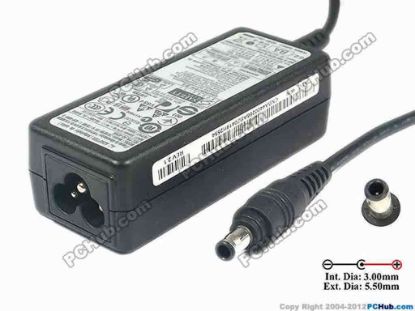 117135 Samsung Laptop N310 AC Adapter - NEW Original 19V 2.1A, 5.5/3.0mm With Pin, 3-Prong, New Samsung Laptop N310 AC Adapter - NEW Original 