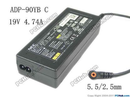 117190 NEC Common Item (NEC) AC Adapter - NEW Original 19V 4.74A, 5.5/2.5mm, 2-Prong, NEW NEC Common Item (NEC) AC Adapter - NEW Original 
