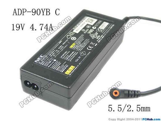 117190 NEC Common Item (NEC) AC Adapter - NEW Original 19V 4.74A, 5.5/2.5mm, 2-Prong, NEW NEC Common Item (NEC) AC Adapter - NEW Original 