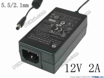 117199 LG Common Item (LG) AC Adapter 5V-12V 12V 2A 24W,Barrel 5.5/2.1mm,  C14, New LG Common Item (LG) AC Adapter 5V-12V 