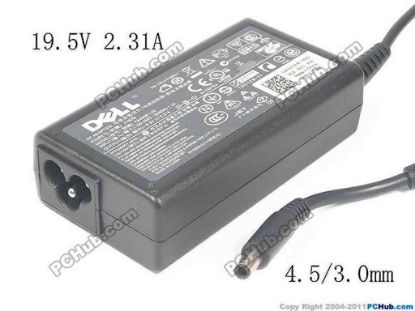 117216 Dell XPS 13 (9333) AC Adapter - NEW Original 19.5V 2.31A, Barrel With Pin, 3-prong Dell XPS 13 (9333) AC Adapter - NEW Original 