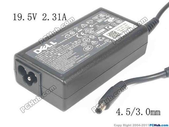117216 Dell XPS 13 (9333) AC Adapter - NEW Original 19.5V 2.31A, Barrel With Pin, 3-prong Dell XPS 13 (9333) AC Adapter - NEW Original 