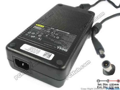 117233 Dell XPS M1730 AC Adapter - NEW Original 19.5V 11.8A, 8.5/6.0mm With Pin, IEC C14, New  Dell XPS M1730 AC Adapter - NEW Original 