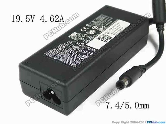 117239 Dell Latitude E5400 AC Adapter - NEW Original 19.5V 4.62A 90W, Barrel 7.4/5.0mm With Pin, 3-Pron Dell Latitude E5400 AC Adapter - NEW Original 