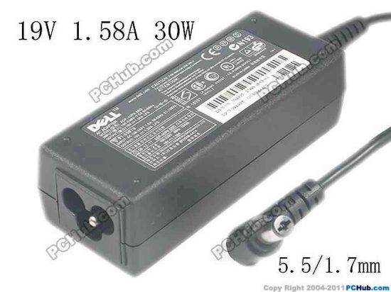 117245 Dell Inspiron Mini 9 (910) AC Adapter - NEW Original 19V 1.58A 30W, Barrel 1.7x5.5mm, 3-Prong Dell Inspiron Mini 9 (910) AC Adapter - NEW Original 