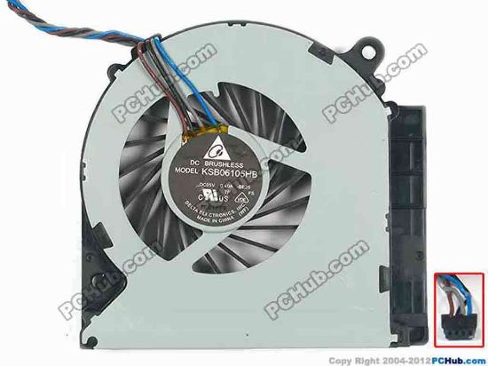 117249 HP Envy 14 Series Cooling Fan  -BE25, w35x4x4, 5V 0.40A, Bare fan HP Envy 14 Series Cooling Fan  