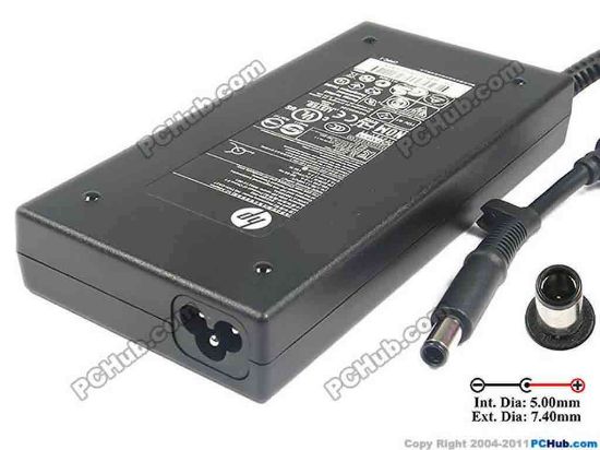 117264 HP EliteBook 8560w Series AC Adapter - NEW Original 19.5V 7.7A, 7.4/5.0mm With Pin, 3-Prong, New HP EliteBook 8560w Series AC Adapter - NEW Original 