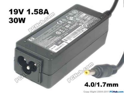 117268 HP Mini 110 Series AC Adapter - NEW Original 19V 1.58A, 4.0/1.7mm, 3-Prong, New HP Mini 110 Series AC Adapter - NEW Original 