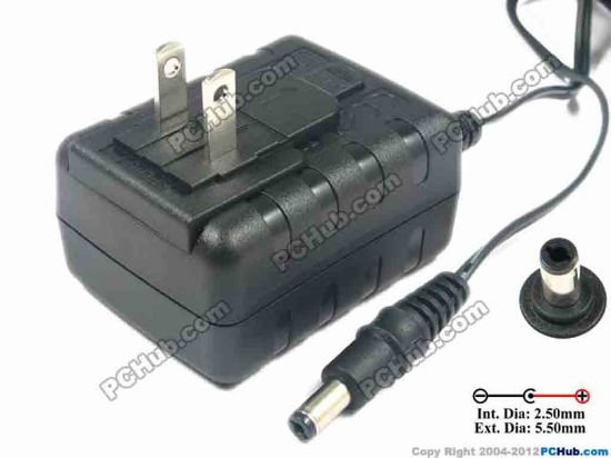 117292 APD / Asian Power Devices WA-13A05R AC Adapter 5V-12V 5V 2.5A, 5.5/2.5mm, US 2-Pin Plug, New APD / Asian Power Devices WA-13A05R AC Adapter 5V-12V