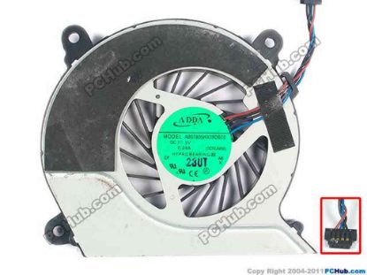 117314 ADDA AB07805HX09DB00 Cooling Fan  0CWJM50, 5V 0.28A, Bare fan ADDA AB07805HX09DB00 Cooling Fan  
