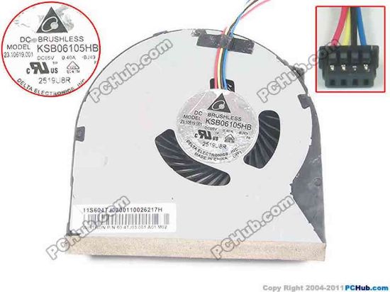 117359 Lenovo Ideapad B590 KSB06105HB BJ49, 5V 0.40A Delta Electronics KSB06105HB Cooling Fan