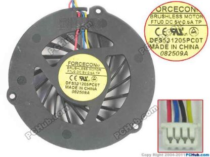 117371 Forcecon DFS531205PC0T Cooling Fan  F7U0, 5V 0.5A, Bare fan Forcecon DFS531205PC0T Cooling Fan  