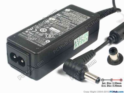 117445 Delta Electronics ADP-40PH AD AC Adapter - NEW Original 19V 2.1A, 5.5/2.5mm 12mm,  2-Prong, New Delta Electronics ADP-40PH AD AC Adapter - NEW Original