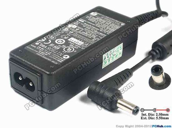 117445 Delta Electronics ADP-40PH AD AC Adapter - NEW Original 19V 2.1A, 5.5/2.5mm 12mm,  2-Prong, New Delta Electronics ADP-40PH AD AC Adapter - NEW Original