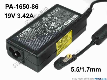 117523 Acer Aspire V5-471G Series AC Adapter - NEW Original 19V 3.42A, 5.5/1.7mm, 3-Prong Acer Aspire V5-471G Series AC Adapter - NEW Original 