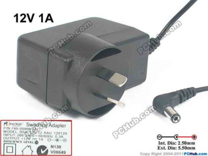117550 DVE DSA-15P-12 AC Adapter - NEW Original 12V 1A, 5.5/2.5mm, AU 2-Pin DVE DSA-15P-12 AC Adapter - NEW Original 