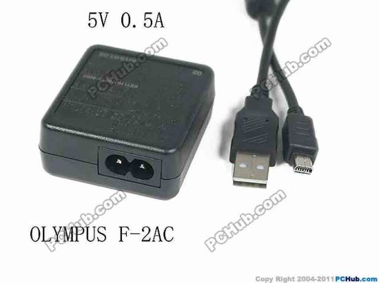 117603 OLYMPUS F-2AC-2A  AC Adapter - NEW Original 5V 0.5A,USB, 2-Prong, New OLYMPUS F-2AC-2A  AC Adapter - NEW Original 