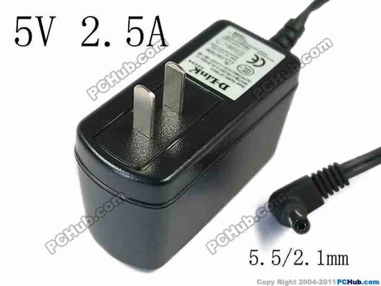 117614 D-Link AF1805-N AC Adapter - NEW Original 5V 2.5A, 5.5/2.1mm, US 2-Pin, New D-Link AF1805-N AC Adapter - NEW Original