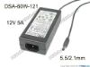 117628 DVE DSA-60W-121 AC Adapter - NEW Original 12V 5A, 5.5/2.1mm, C14, New DVE DSA-60W-121 AC Adapter - NEW Original