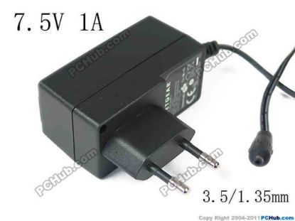 117636 LEI / Leader MU08A9075100-C5 AC Adapter - NEW Original 7.5V 1A, 3.5/1.35mm, EU 2-Pin, New LEI / Leader MU08A9075100-C5 AC Adapter - NEW Original 