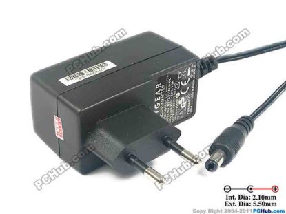 117651 LEI / Leader MV12-Y120100-C5 AC Adapter 5V-12V 12V 1A, 5.5/2.1mm, EU 2-Pin LEI / Leader MV12-Y120100-C5 AC Adapter 5V-12V 