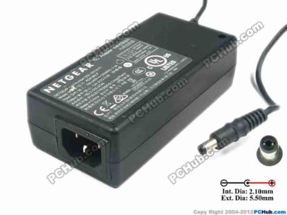 117653 NETGEAR 332-10318-01 AC Adapter 5V-12V 12V 5A, Barrel 5.5/2.1mm, IEC C14 NETGEAR 332-10318-01 AC Adapter 5V-12V