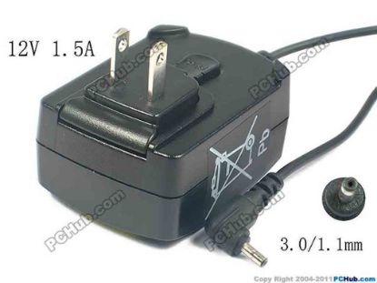 117666 PHIHONG PSA18R-120P AC Adapter - NEW Original 12V 1.5A, 3.0/1.1mm, US 2-Pin, New PHIHONG PSA18R-120P AC Adapter - NEW Original 