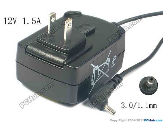 117666 PHIHONG PSA18R-120P AC Adapter - NEW Original 12V 1.5A, 3.0/1.1mm, US 2-Pin, New PHIHONG PSA18R-120P AC Adapter - NEW Original 