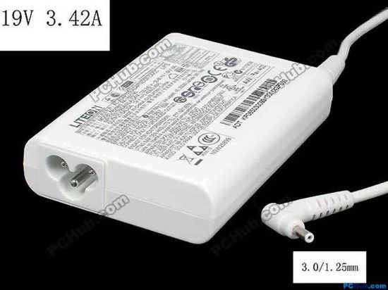 117683 Acer Aspire S5-391 Seies AC Adapter - NEW Original 19V 3.42A, Barrel 3.0/1.25mm, 3-Prong, White, New Acer Aspire S5-391 Seies AC Adapter - NEW Original 