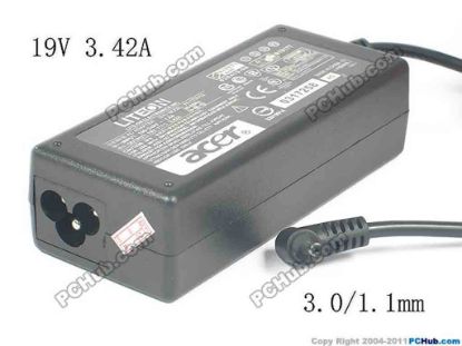 117684 Acer Aspire S5-391 Seies AC Adapter - NEW Original 19V 3.42A, Barrel 3.0/1.1mm, 3-Prong Acer Aspire S5-391 Seies AC Adapter - NEW Original 