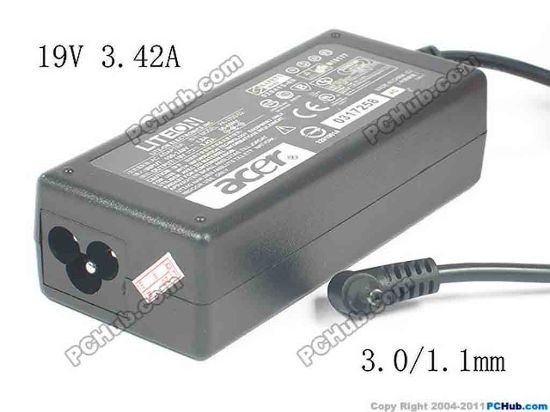 117684 Acer Aspire S5-391 Seies AC Adapter - NEW Original 19V 3.42A, Barrel 3.0/1.1mm, 3-Prong Acer Aspire S5-391 Seies AC Adapter - NEW Original 