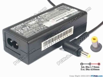 118321 Sony Vaio Duo 11 AC Adapter - NEW Original 10.5V 4.3A, 4.8/1/.7mm, 2-Prong, New Sony Vaio Duo 11 AC Adapter - NEW Original 