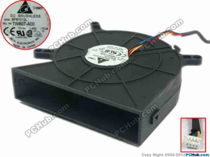 118456 Delta Electronics BFB1012L Cooling Fan  7C46, 12V 0.48A, Bare fan Delta Electronics BFB1012L Cooling Fan