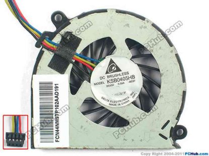 118463 Delta Electronics KSB0405HB Cooling Fan  BD37, 5V 0.50A, Bare fan Delta Electronics KSB0405HB Cooling Fan  