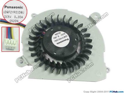118488 Panasonic UDQF2YR01DQU Cooling Fan  5V 0.30A, Bare fan Panasonic UDQF2YR01DQU Cooling Fan  