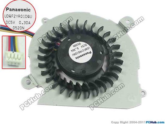 118488 Panasonic UDQF2YR01DQU Cooling Fan  5V 0.30A, Bare fan Panasonic UDQF2YR01DQU Cooling Fan  