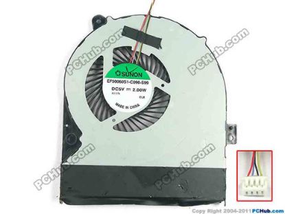 118498 SUNON EF50060S1-C090-S99 Cooling Fan  5V 2.00W, Bare fan SUNON EF50060S1-C090-S99 Cooling Fan  